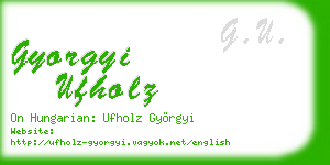gyorgyi ufholz business card